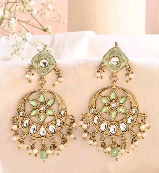 Golden mehandi plated earrings