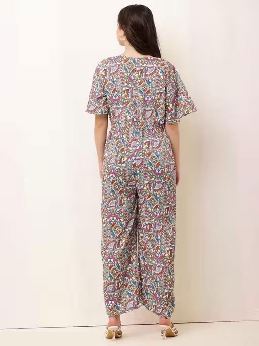 CNQFS FASHION'S STYLISH RAJASTHANI PRINTED CREPE FABRIC JUMPSUIT FOR WOMEN | JM0015 - Image 3