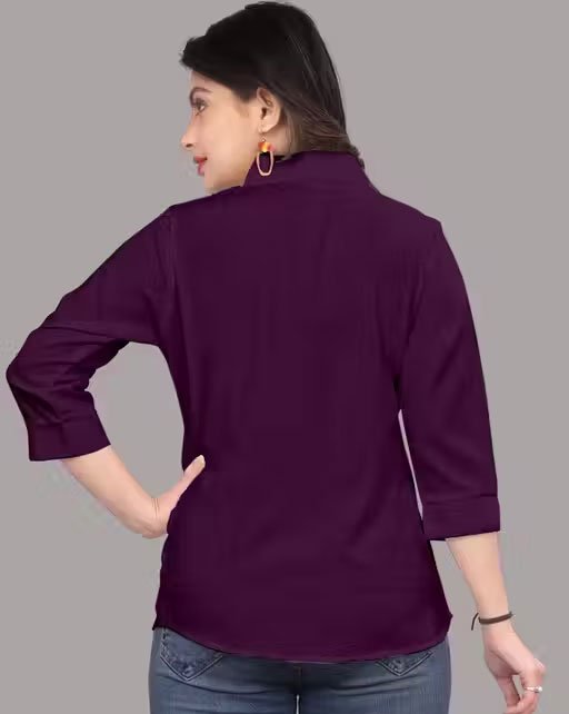 Combo Formal Woman For Shirt Teal and Purple (pack of 2) - Image 3