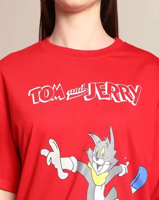 Women's Half Sleeve Oversize Printed Tshirt - Image 2