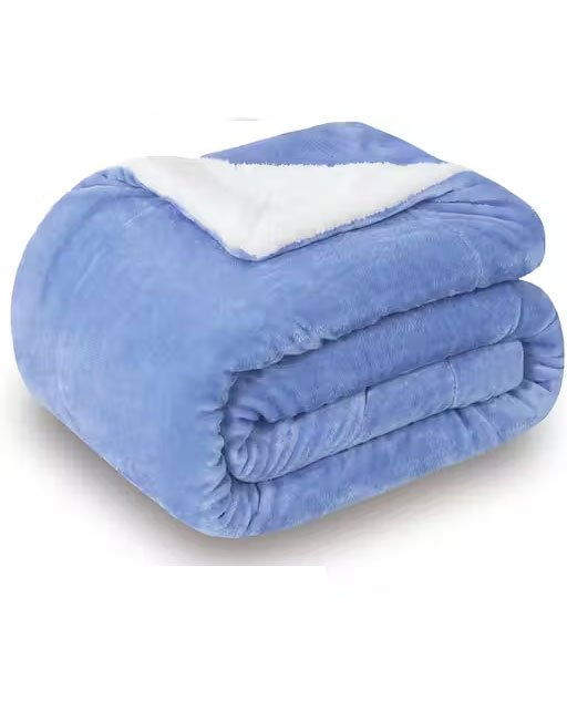 Baby Blanket New Born Kids Crib Sheet L 100 cm x B 75 cm, Sky Blue (0-12 Months) - Image 2