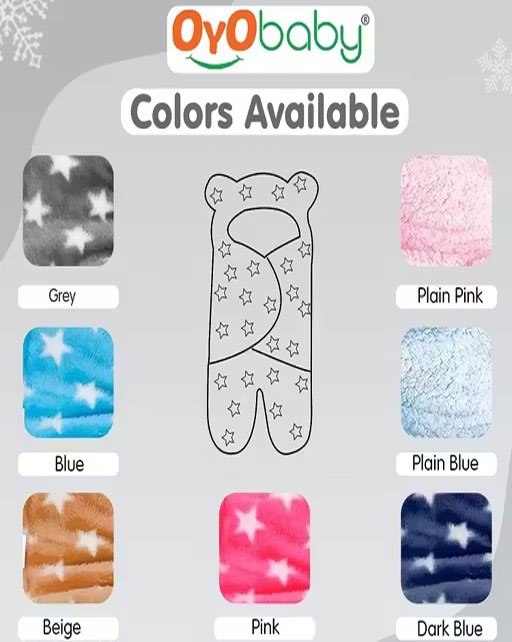 3-in-1 Fleece Hooded Baby Blanket Wrapper -Pack of 1 ( Star Pink ) | 0-6 Months | Sleeping Bag | Great Gift | Bath Towel - Image 4