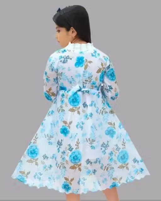 stylish party wear frock for girls designer dreess princess trendy girls frock & Dresses - Image 3