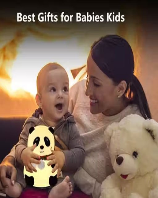 Panda Night Lamp – Close Eyes | Soft Silicone Touch Lamp, Rechargeable Night Light for Kids, Cute Panda Gift for Boys & Girls - Image 3