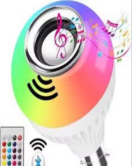 Smart Lighting Music Bulb with Bluetooth Speaker Music Color Changing Bulb, DJ Lights with Remote Control Music Dimmable for Home, Bedroom, Living PACK OF 1