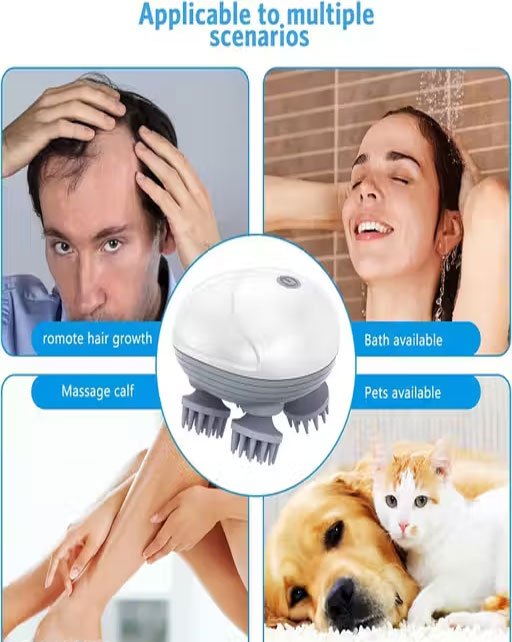 Scalp Massage, Electric Massager (MultiColour), Head Massager, Hair Massager For Hair Growth, Scalp Massager, Head Massager Vibrating Machine, Body Massager - Image 2