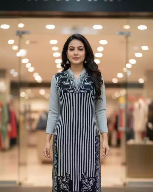 Trending and Fancy Woollen Kurti Set