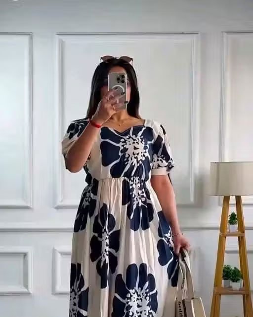 DESIGNER FANCY GOWN WITH PRINT