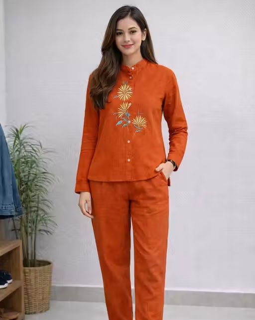 COTTON TOP PANT SET WITH POCKET IN PANT FOR GIRLS AND WOMEN